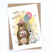 Открытка Happy birthday, 10х15 см