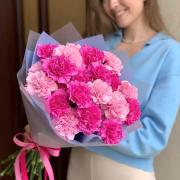 Букет 21 розовая гвоздика микс
