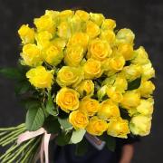 Букет 51 жовта троянда, 70 см