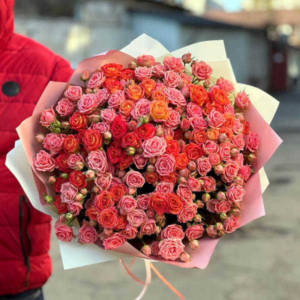 Букет 31 кущова троянда