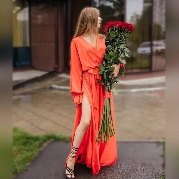 Букет из 11 красных роз, 130 см