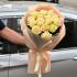 Букет 15 персиковых роз Пич Аваланч, 70см