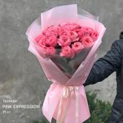 Букет із 25 рожевих піоноподібних троянд Pink Expression