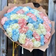 Букет из 35 гортензий микс