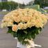 101 кремовая роза Пич Аваланч, 70 см