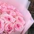 Букет из 25 розовых пионовидных роз Pink O'Hara