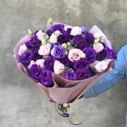 Букет из 29 шт фиолетовых эустом