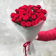 Букет из 35 шт красных роз Маричка, 70 см