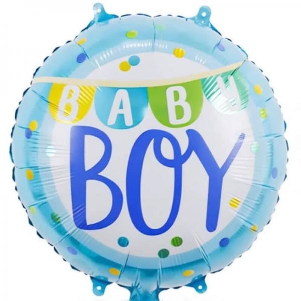 Куля фольгована на виписку  "Baby boy" 46 см