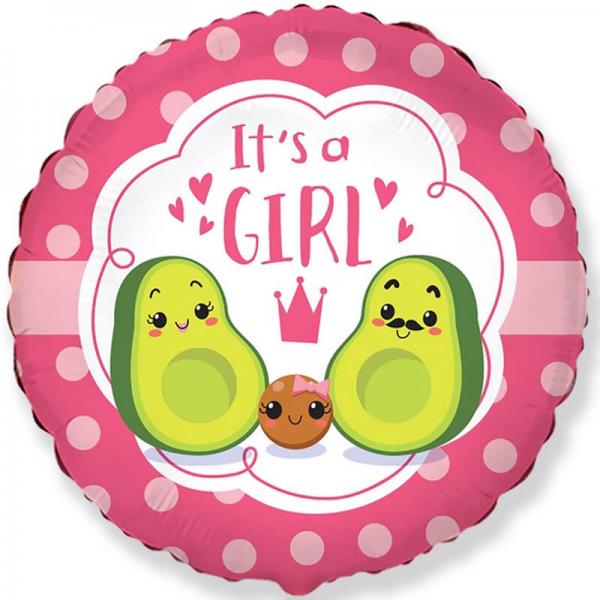 Шар фольгированный "It's a girl", 46 см