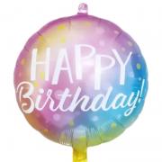 Шар фольгированный "Happy Birthday", градиент, 46 см