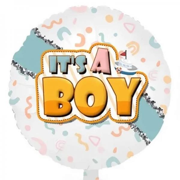 Шарик фольгированный "It's a boy", 46 см