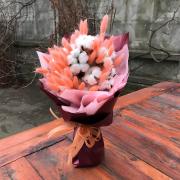 Букет из натурального хлопка и лагуруса