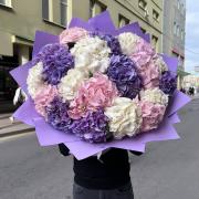 Букет из 21 гортензии микс