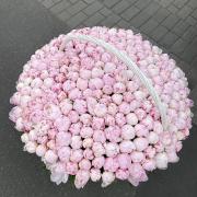 351 розовый пион в корзине
